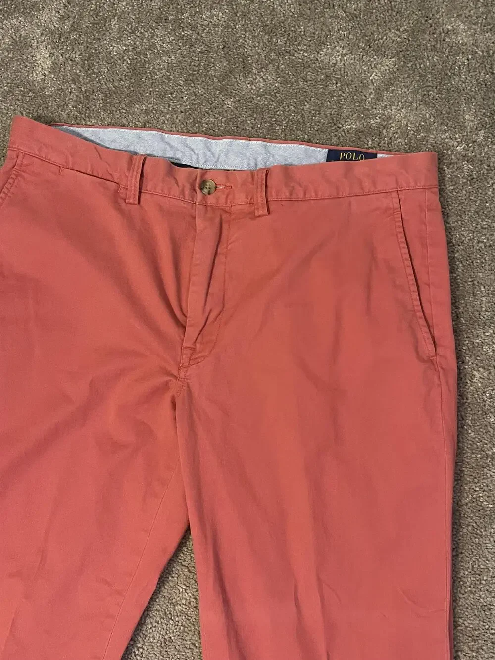 Polo Ralph Lauren Pants Mens 34x30 Pink Polo Chino Stretch Straight Leg Casual